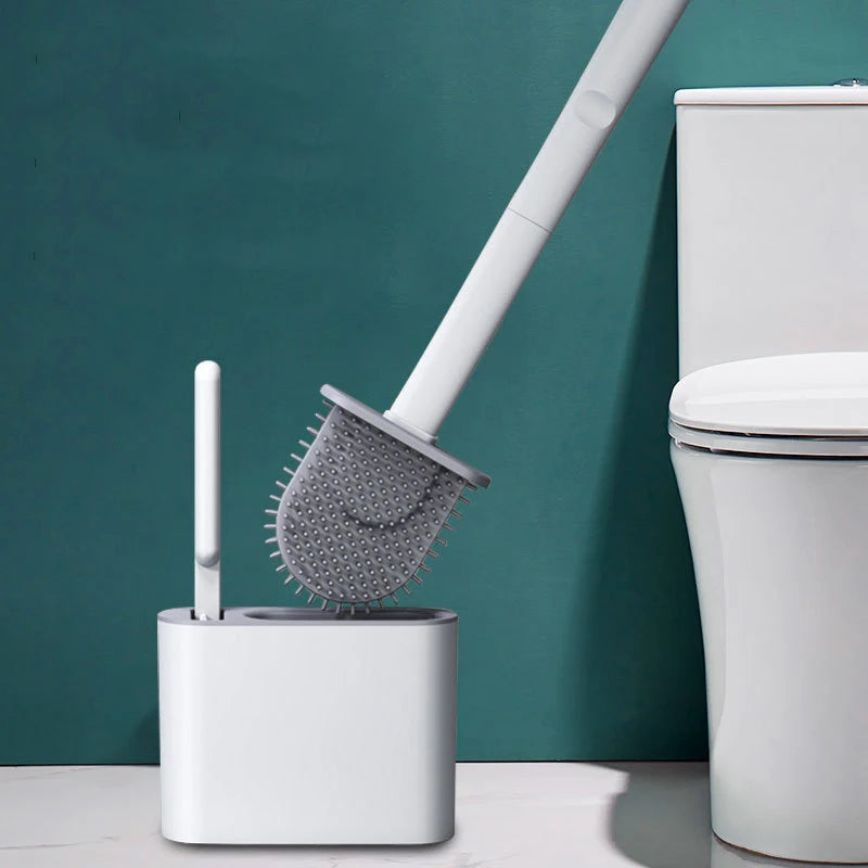 Silicone Toilet Brush Holder Set