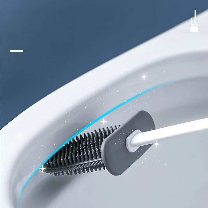 Silicone Toilet Brush Holder Set