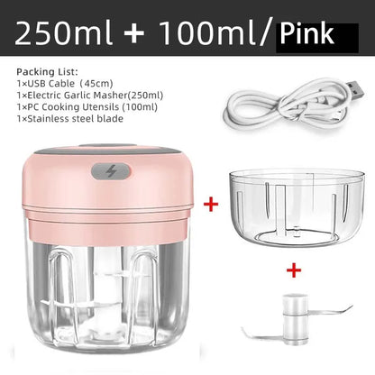 Mini Wireless Electric Garlic Crusher 100ml/250ml