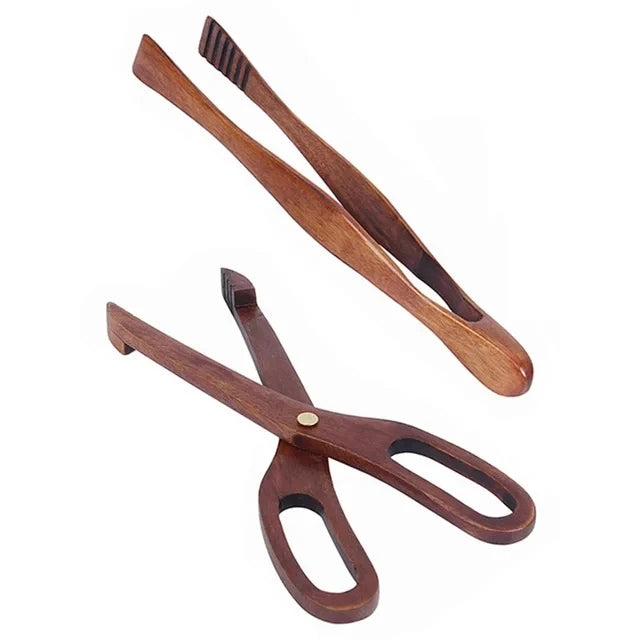 1-7pc teak natural wood tableware
